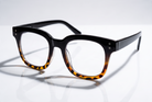 Eyelevel-UK Santorini reading glasses with a black and brown tortoiseshell square frame on a white background