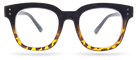 Eyelevel-UK Santorini square reading glasses with a black and brown tortoiseshell plastic frame