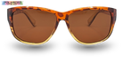 Eyelevel-UK Sophia rectangular sunglasses with a brown tortoiseshell frame and brown polarized lenses.