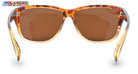 Eyelevel-UK Sophia rectangular polarized sunglasses in brown and green with a tortoiseshell frame finish.