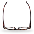 Eyelevel-UK Windsor reading glasses with a brown tortoiseshell cat-eye frame viewed from above
