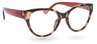 Eyelevel-UK Windsor cat-eye reading glasses with a brown tortoiseshell frame and clear magnifying lenses