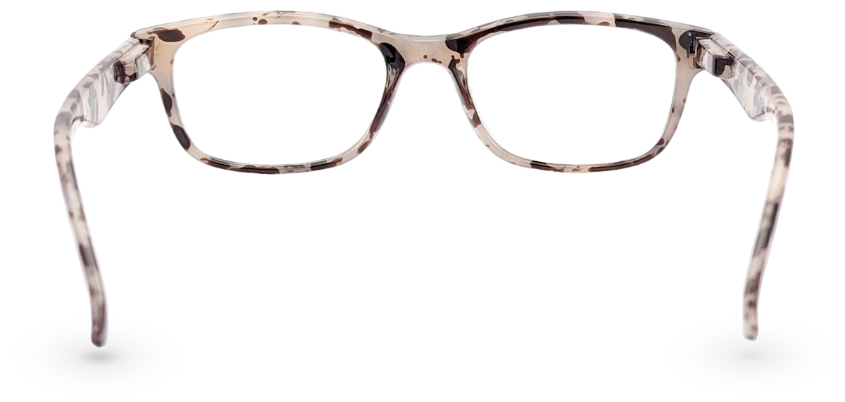 Eyelevel-UK Zante reading glasses with a brown and beige tortoiseshell patterned square plastic frame