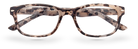 Eyelevel-UK Zante reading glasses with a brown and beige tortoiseshell patterned rectangular plastic frame