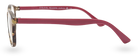 Side view of Eyelevel-UK Zurich reading glasses with tortoiseshell front and berry-pink temples