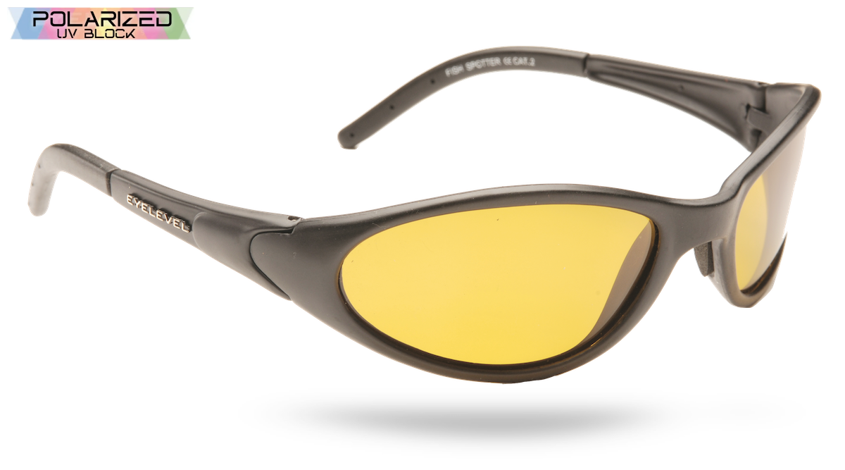 Fishspotter Black With A Yellow Lens Polarized Sports Glasses