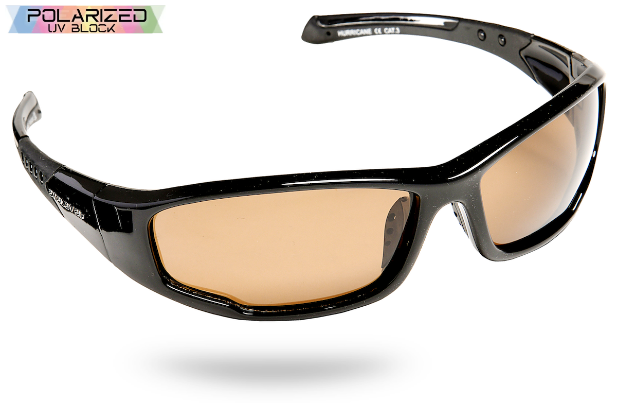 Hurricane Black And Brown Polarized Sports Glasses