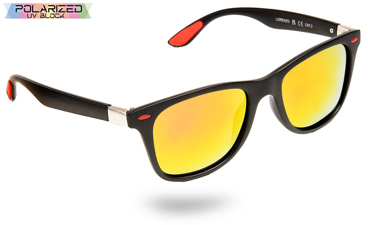 Lorenzo Black And Red Polarized Leisure