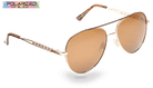 Renee Brown And Gold Polarized Ladies Sunglasses