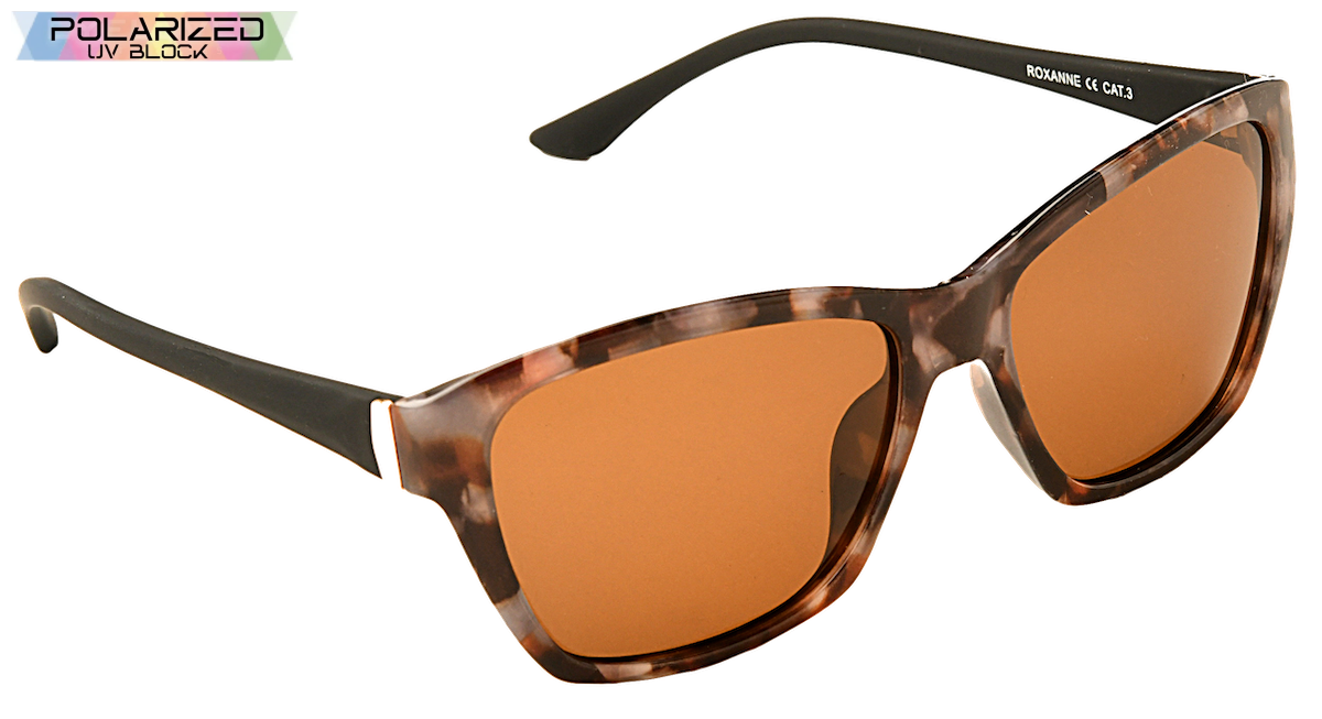 Roxanne - Rrp £14.99 Brown Lens Polarized Ladies Sunglasses